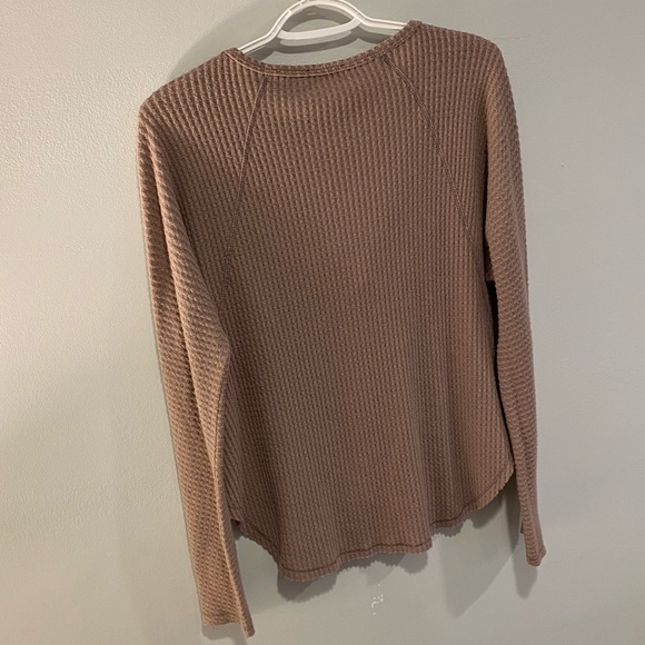 Mauve Waffle-Textured Long Sleeve - Picture 5 of 9